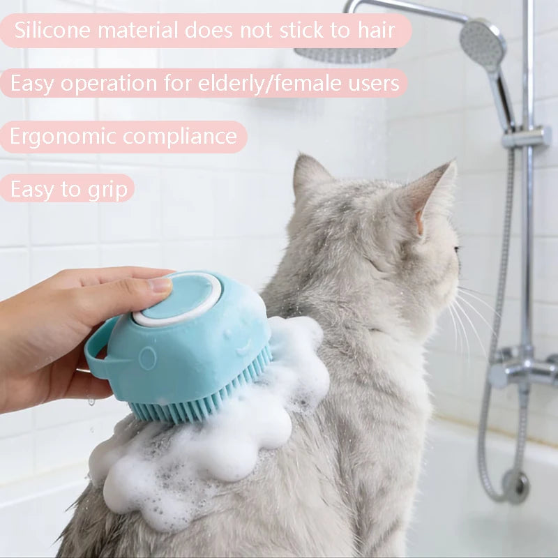 Silicone Pet Bath Brush 🐾🛁
