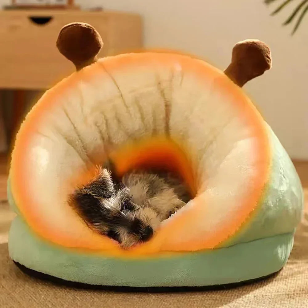Winter Warm Small Dog Kennel Bed Breathable Dog House Cute Slippers Shaped Dog Bed Cat Sleep Bag Foldable Washable Pet House