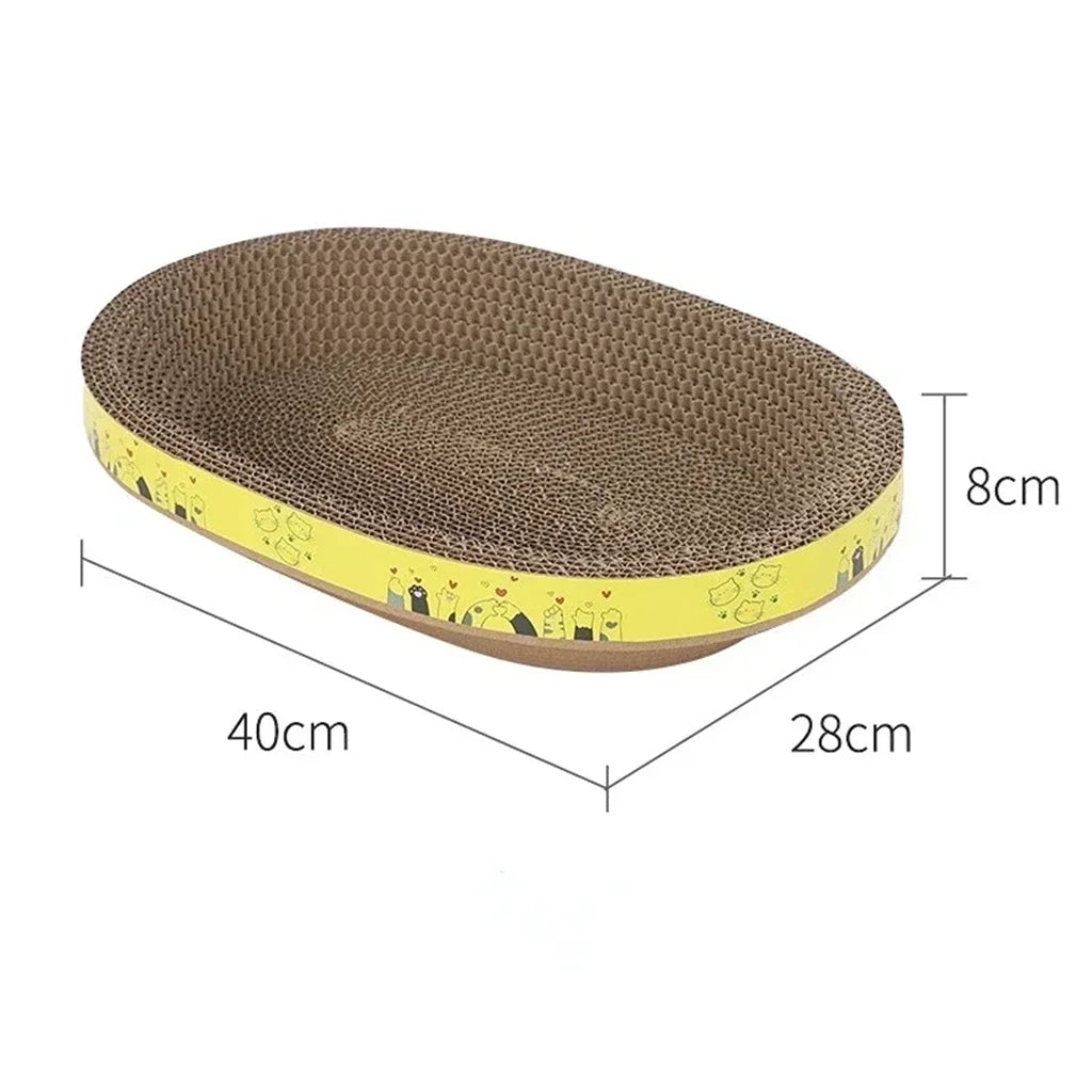 Oval Cat Scratching Board 🐱🪵✨
