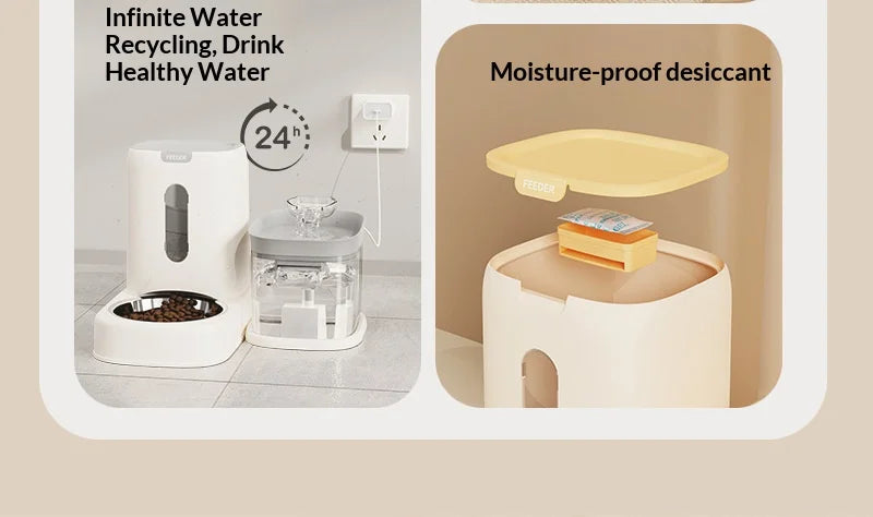Stainless Steel Auto Pet Feeder & USB Water Bowl 🐶💧