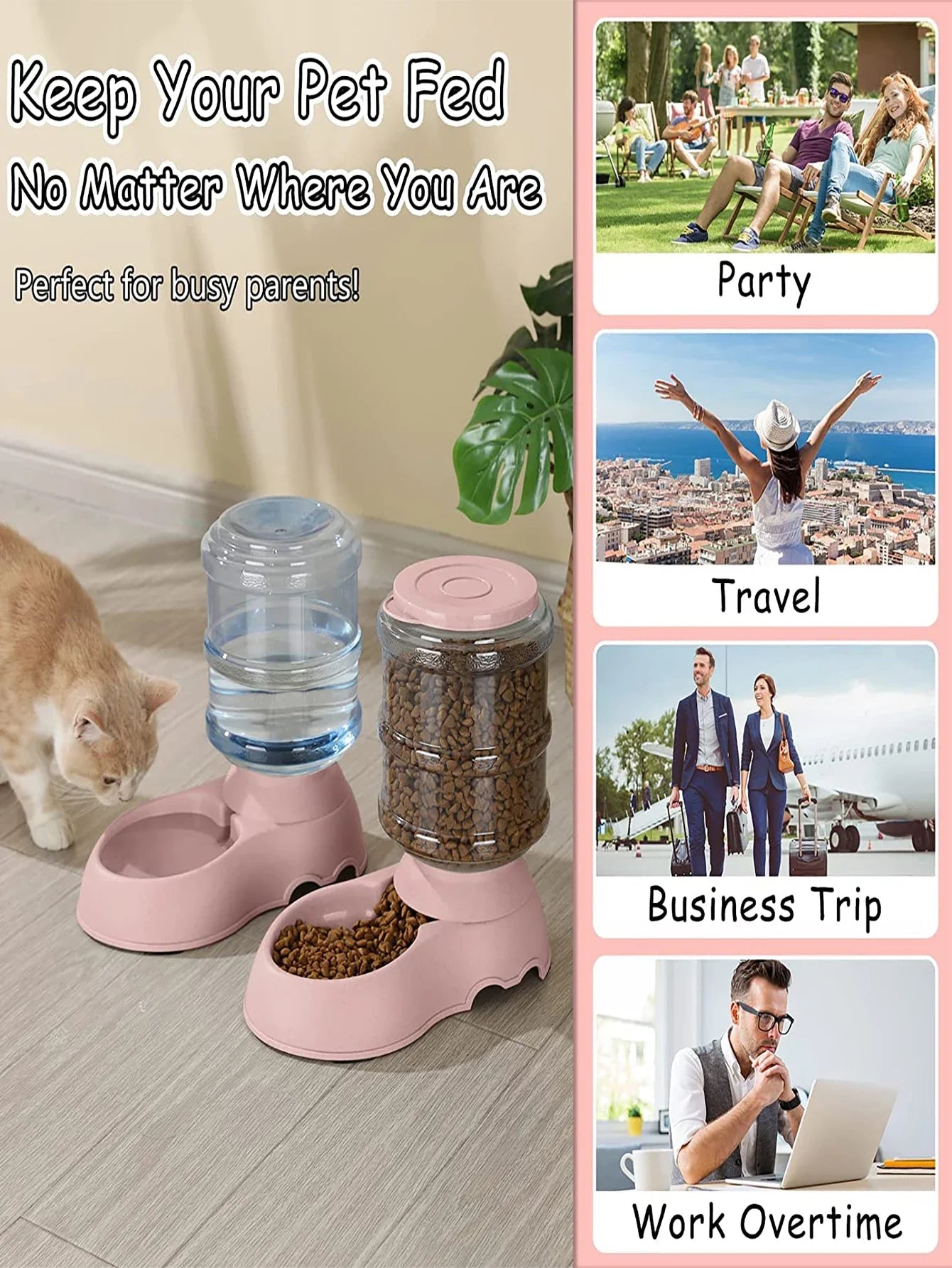 🐶🐱Never-Empty Auto Pet Feeder & Water Dispenser💧