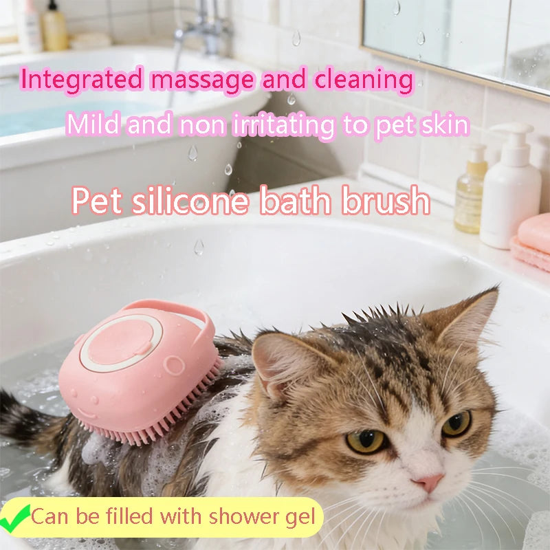 Silicone Pet Bath Brush 🐾🛁