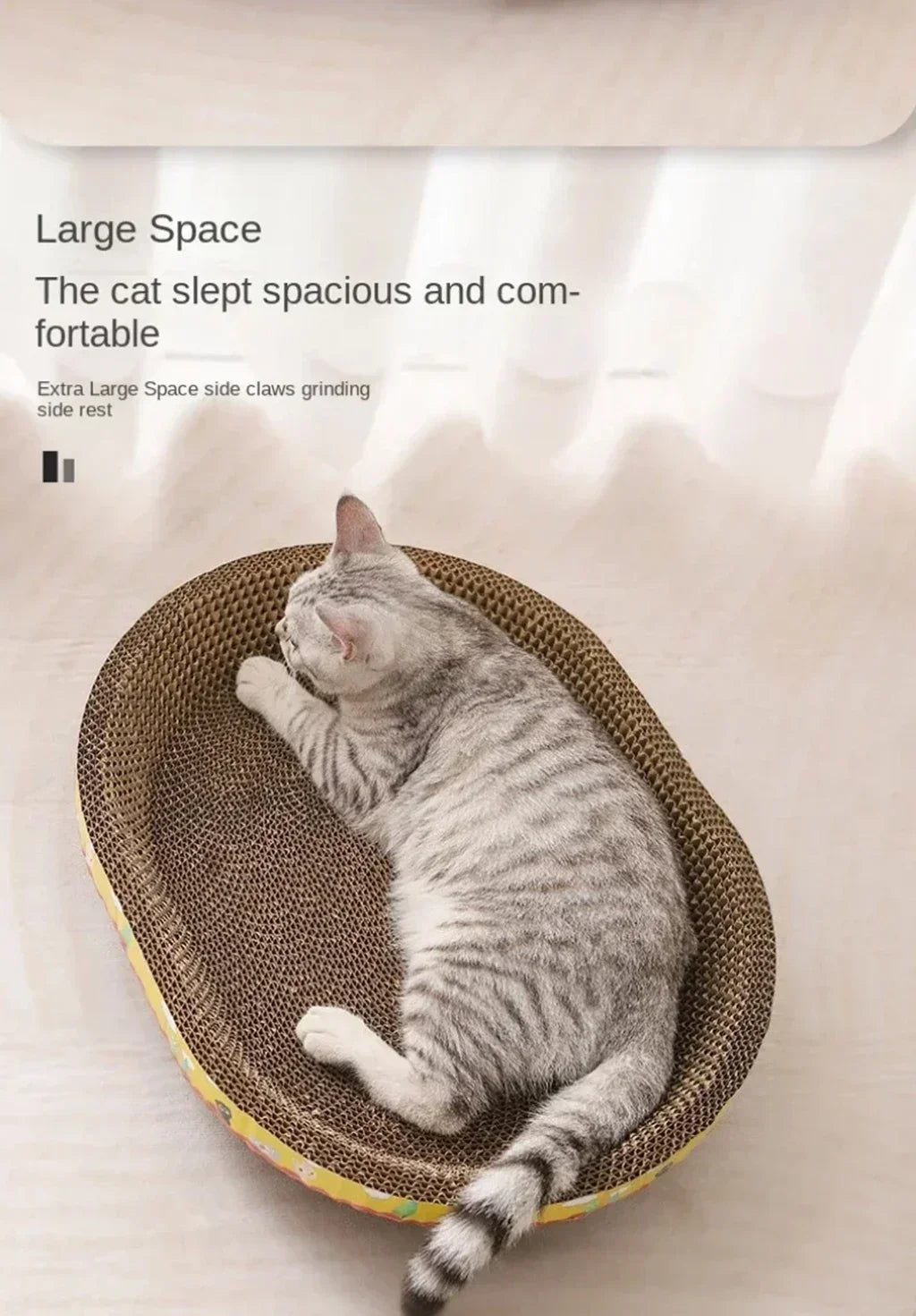 Oval Cat Scratching Board 🐱🪵✨