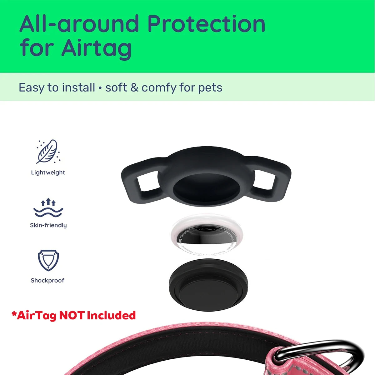Reflective AirTag Dog Collar 🐕✨📍