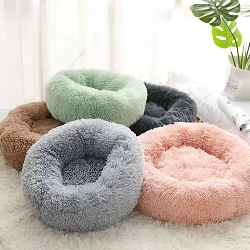 Plush Round Pet Bed 🐾🛏️