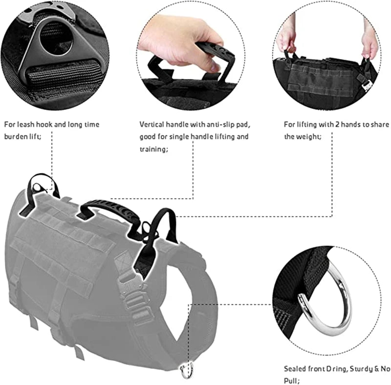 Tactical No-Pull Dog Harness 🐕🎖️