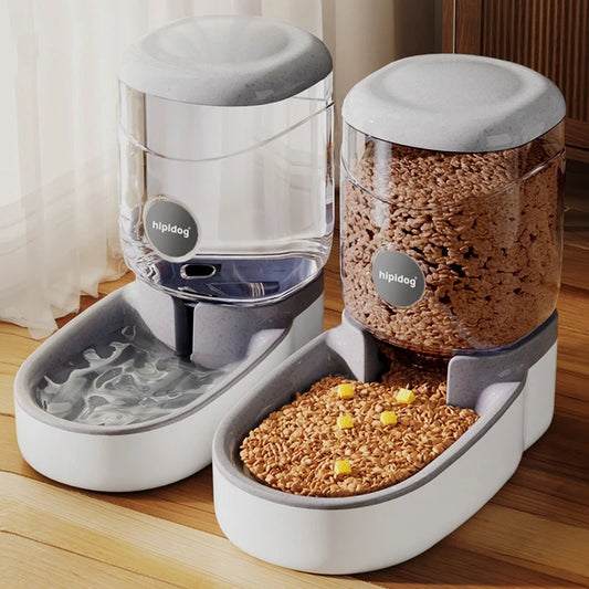 3.8L Automatic Pet Feeder & Water Dispenser – Gravity Food Bowl for Dogs & Cats