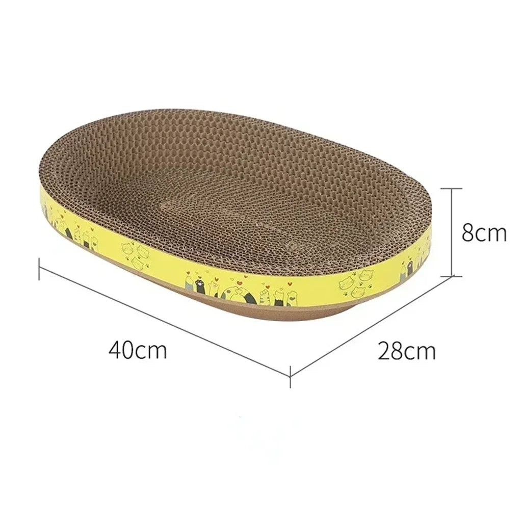Oval Cat Scratching Board 🐱🪵✨
