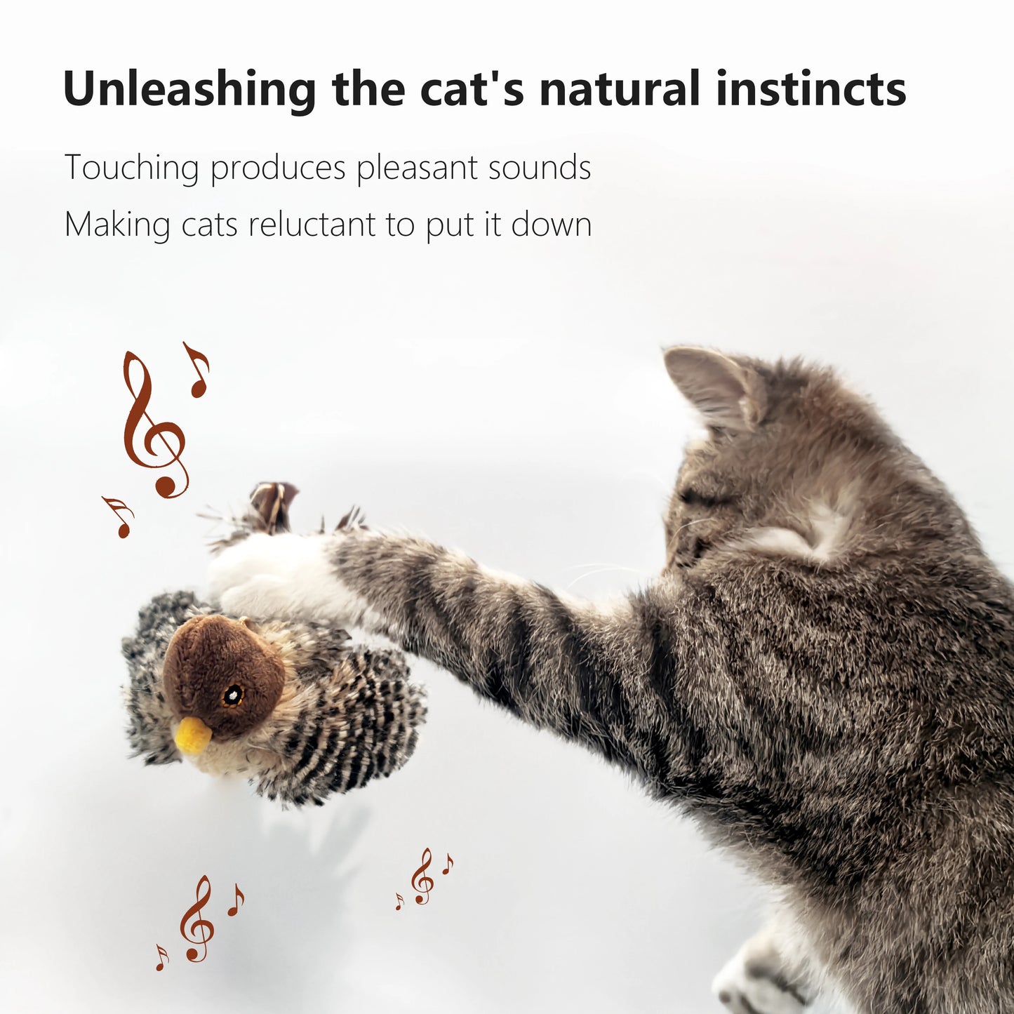 Interactive Chirping Bird Cat Toy 🐱🐦✨