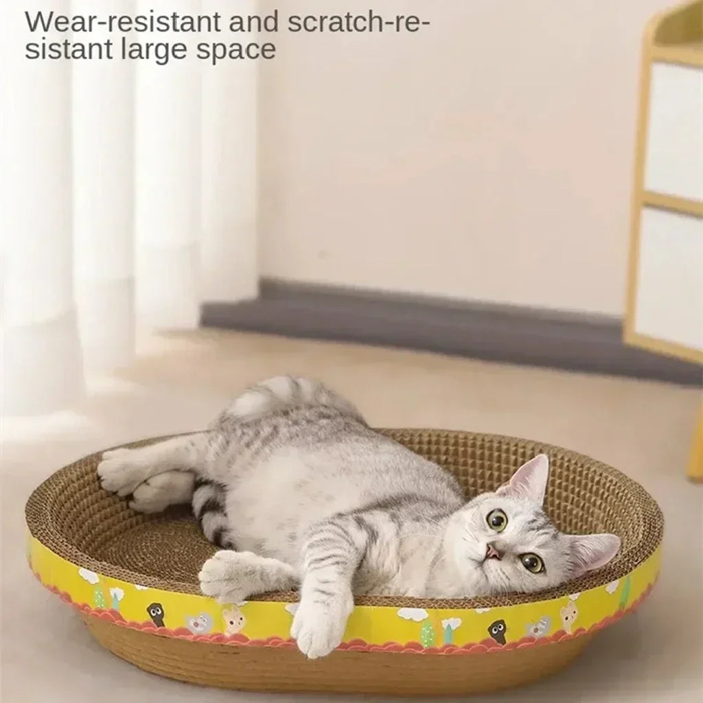 Oval Cat Scratching Board 🐱🪵✨