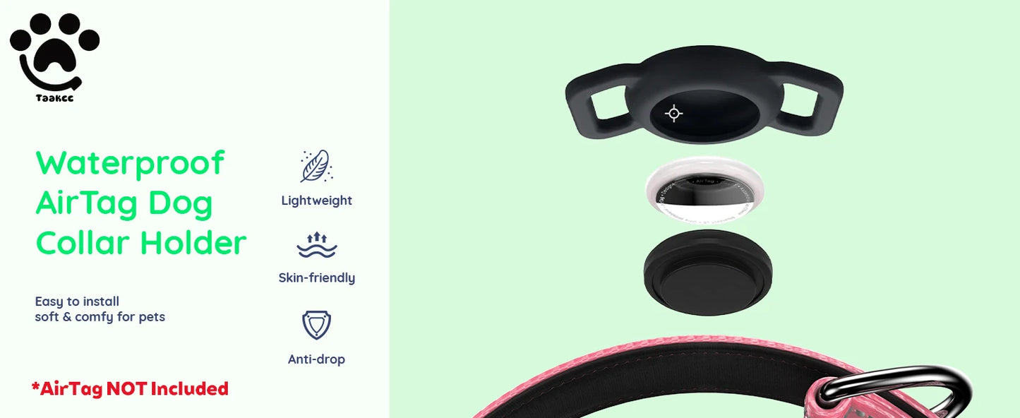 Reflective AirTag Dog Collar 🐕✨📍