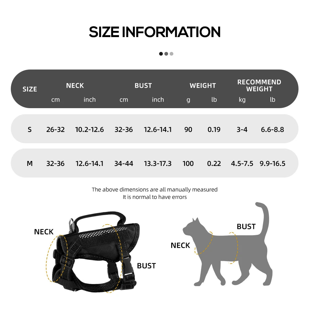 Tactical Cat Harness & Leash 🐱🎽