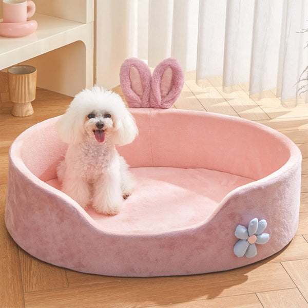 Soft Pet Bed Detachable Pet Bed Pink Pet Bed Detachable Washable Dog Sleeping Bed Soft Comfortable Warm Cat Bed for Four Seasons
