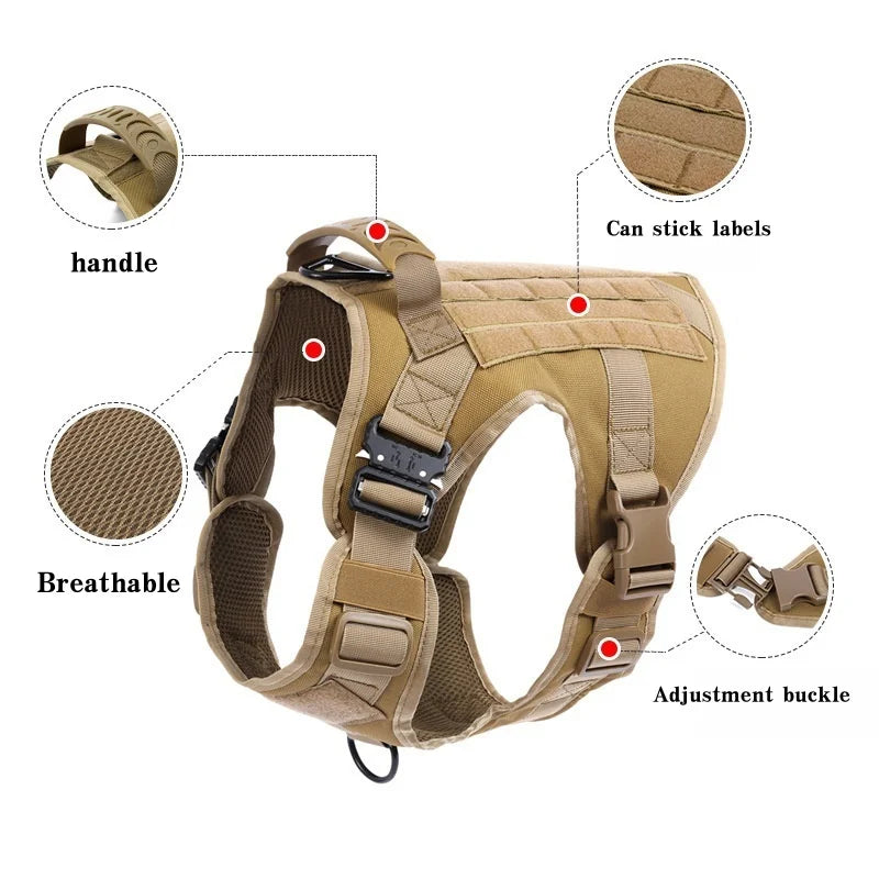 Tactical No-Pull Dog Harness 🐕🎖️