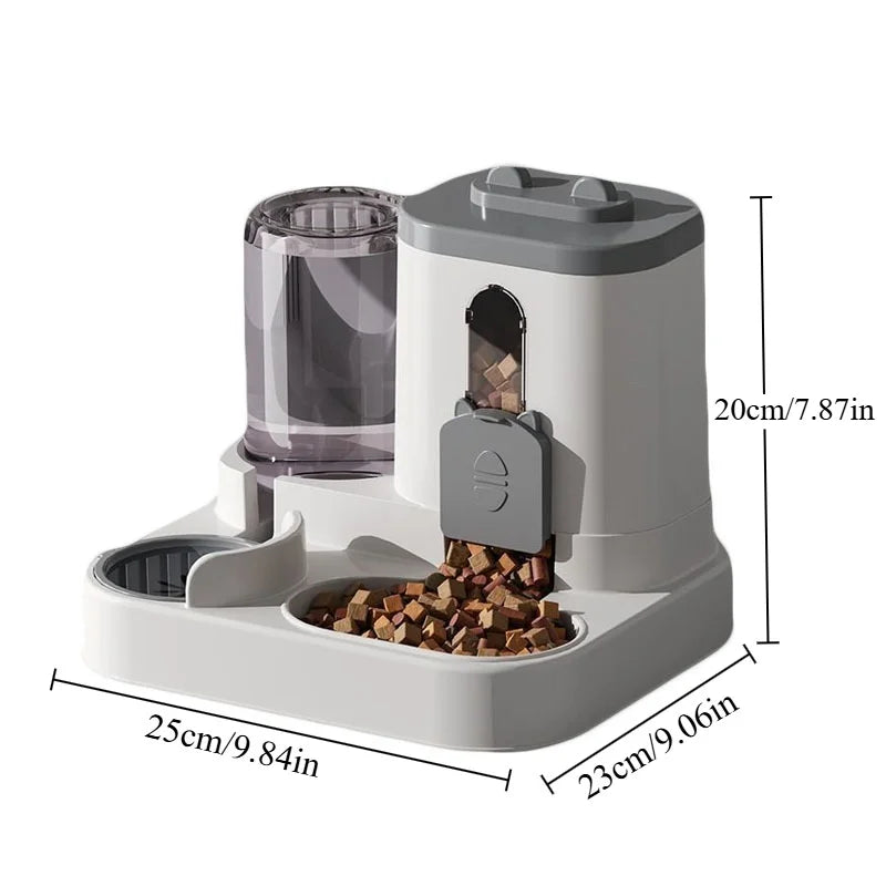 Spill-Proof Auto Pet Feeder & Water Fountain 🐱💧