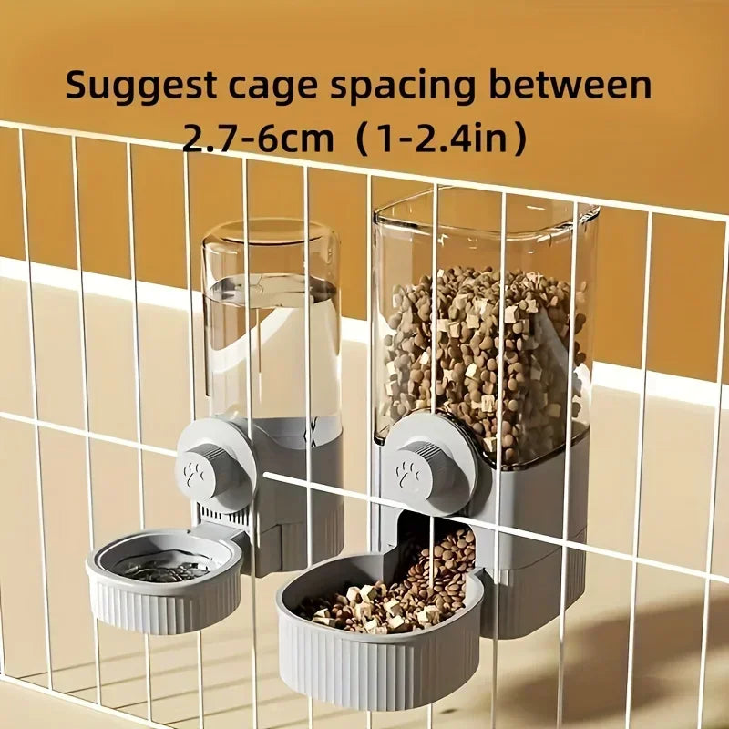 Hanging Auto Pet Feeder & Water Dispenser Set 🐾💧