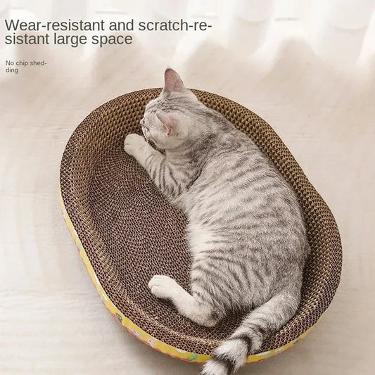 Oval Cat Scratching Board 🐱🪵✨