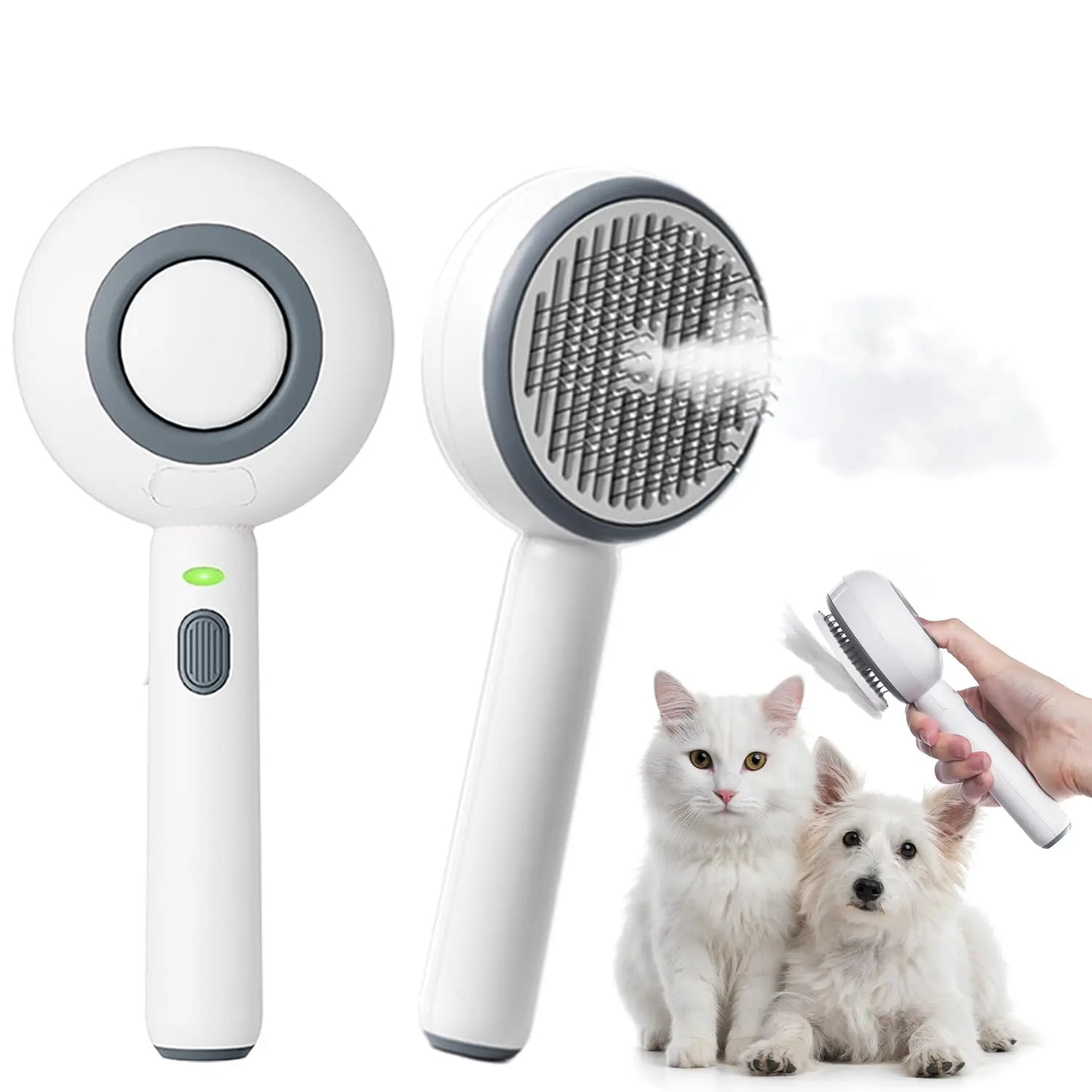 3 in1 Pet Bathing Brush for Cats Spray Massage Pet Brush with Steam Anti-Static Cat Cleaning Grooming Supplies Cat Wool Brush