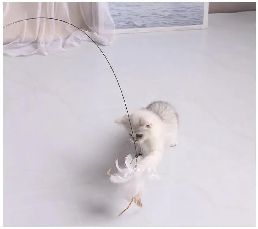 Interactive Feather Cat Teaser Toy 🐱🪶🎉