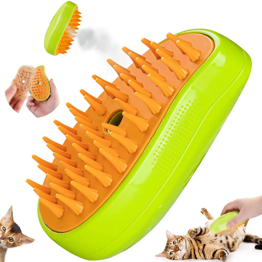 3-in-1 Pet Steam Grooming Brush