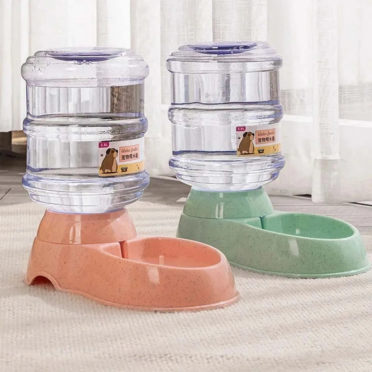 3.8L Automatic Pet Feeder & Water Dispenser – Large Capacity Bowl for Cats & Dogs