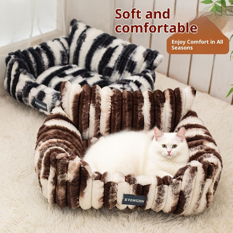 💤Your Pet's New Favorite Sleeping Spot 💤: (Large Plush Pet Sofa Bed)