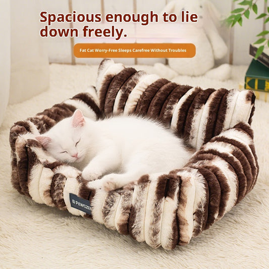 💤Your Pet's New Favorite Sleeping Spot 💤: (Large Plush Pet Sofa Bed)